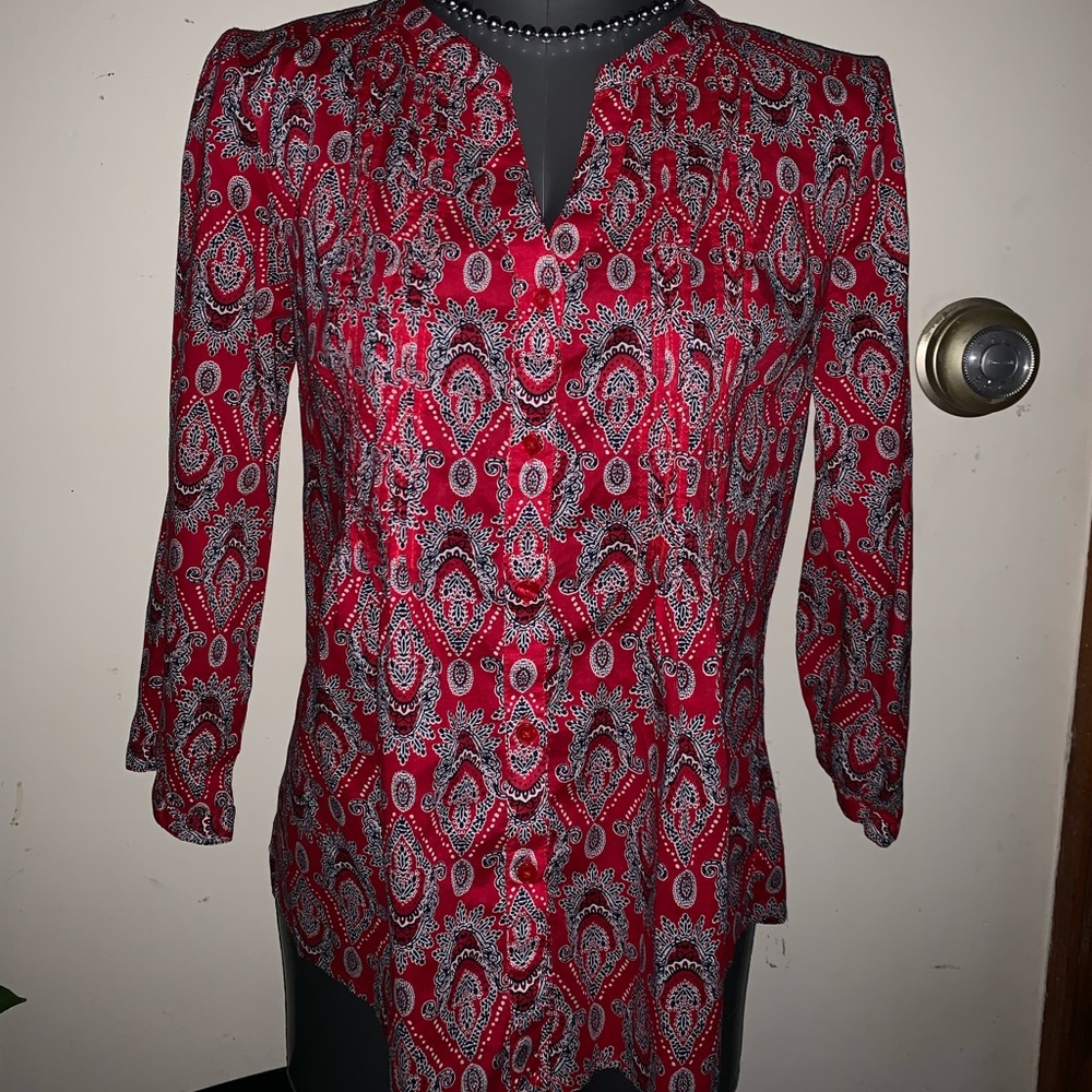 Talbots 3/4 sleeve, button down. - Picture 4 of 7